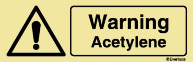 Warning acetylene sign 